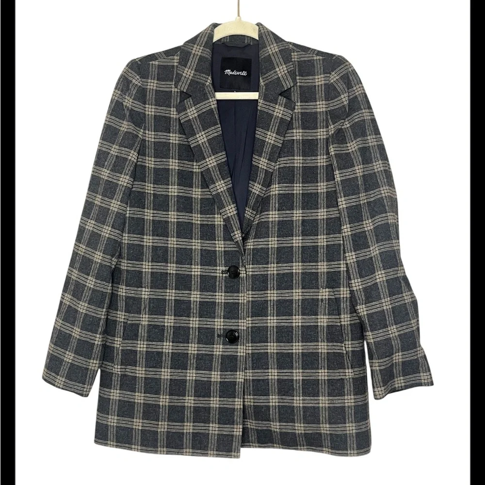 Madewell Dorset Blazer in Windowpane Small - Picture 4 of 6